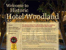 Tablet Screenshot of historichotelwoodland.net